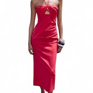 Zara Strapless Red Dress